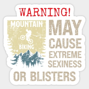 Mountain biking  distressed look vintage funny quote MTB Sticker